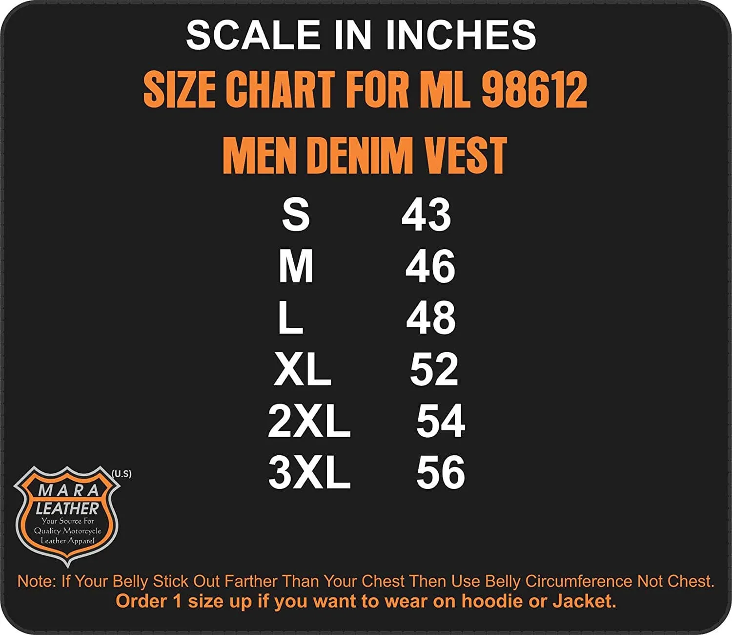 Men's Black Denim Club Vest With Genuine Leather Trim & Hidden Zipper