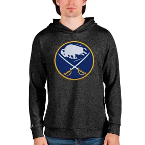 Men's Buffalo Sabres Antigua Heathered Black Absolute Pullover Hoodie