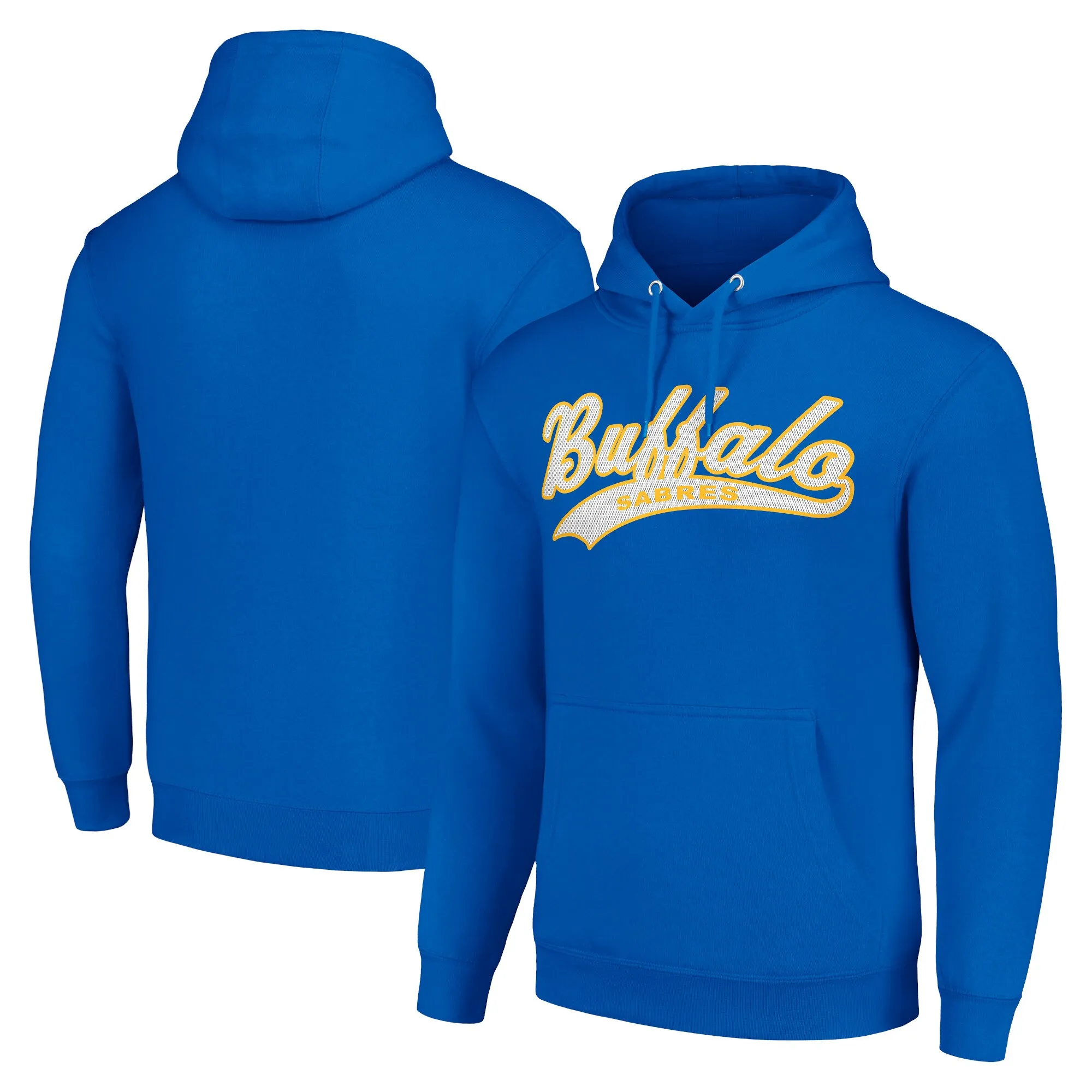 Men's Buffalo Sabres Starter Royal Tailsweep Fleece Tri-Blend Pullover Hoodie