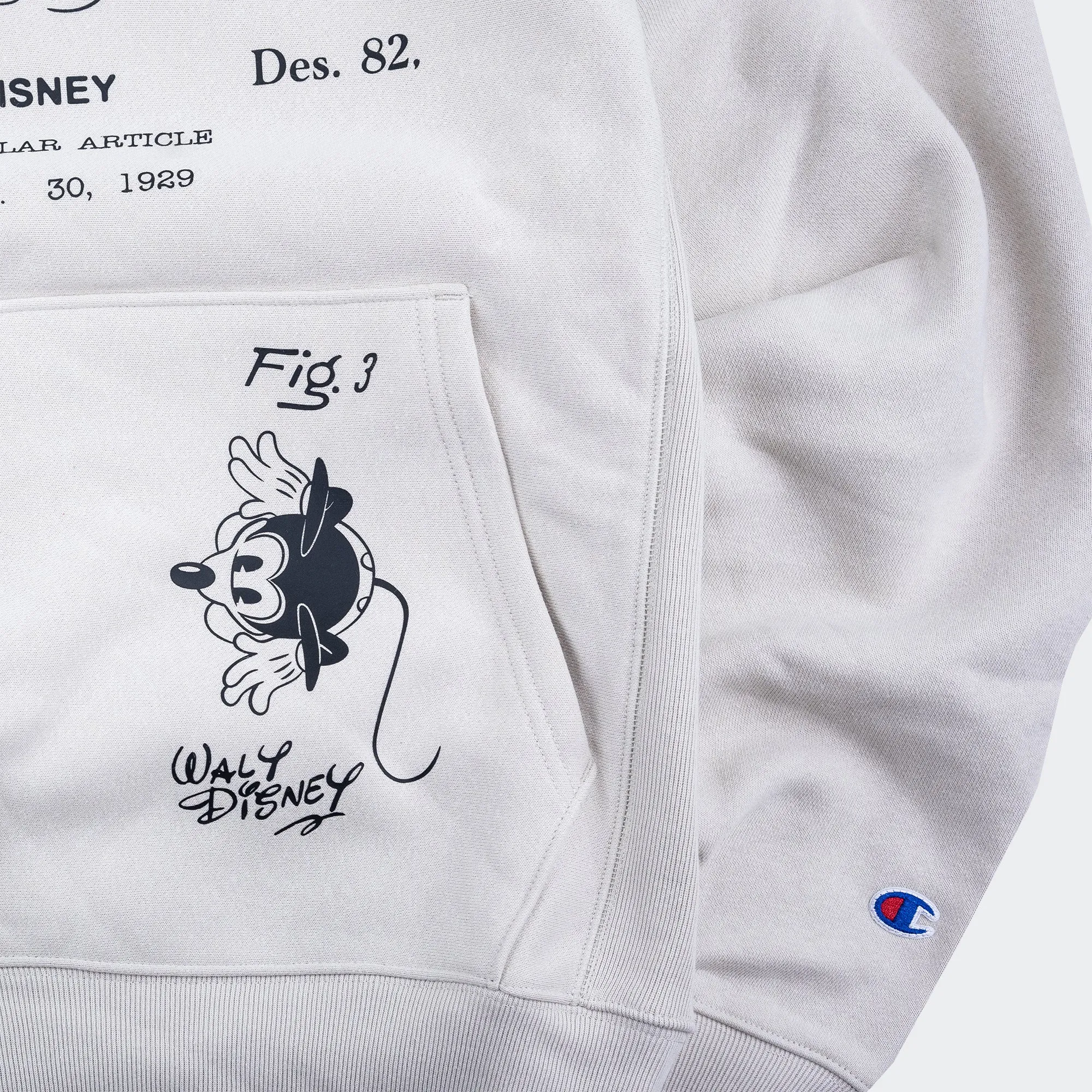 Men's Champion Reverse Weave Mickey Mouse 1929 Hoodie Pebblestone