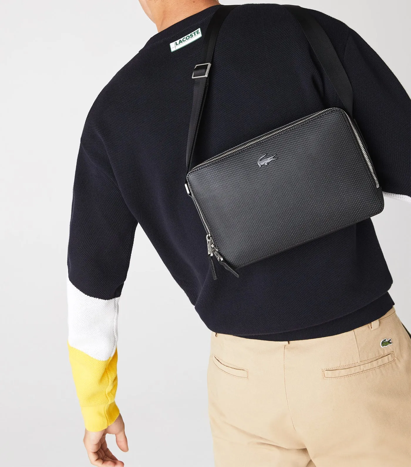 Men's Chantaco Leather Reporter Bag Noir