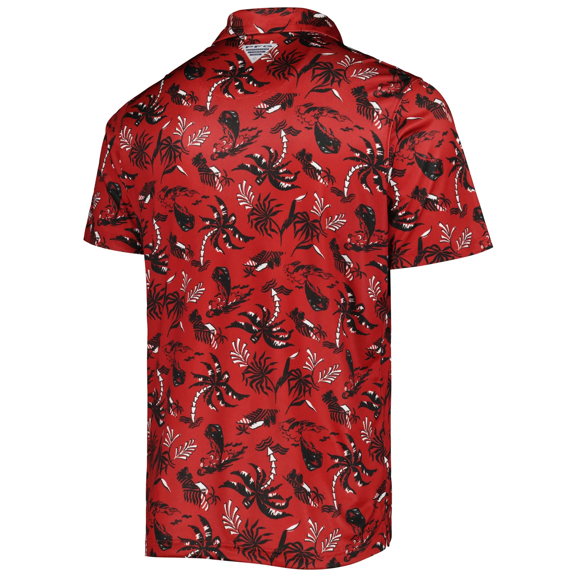 Men's Columbia Cardinal Arkansas Razorbacks Super Terminal Tackle Omni-Shade Polo
