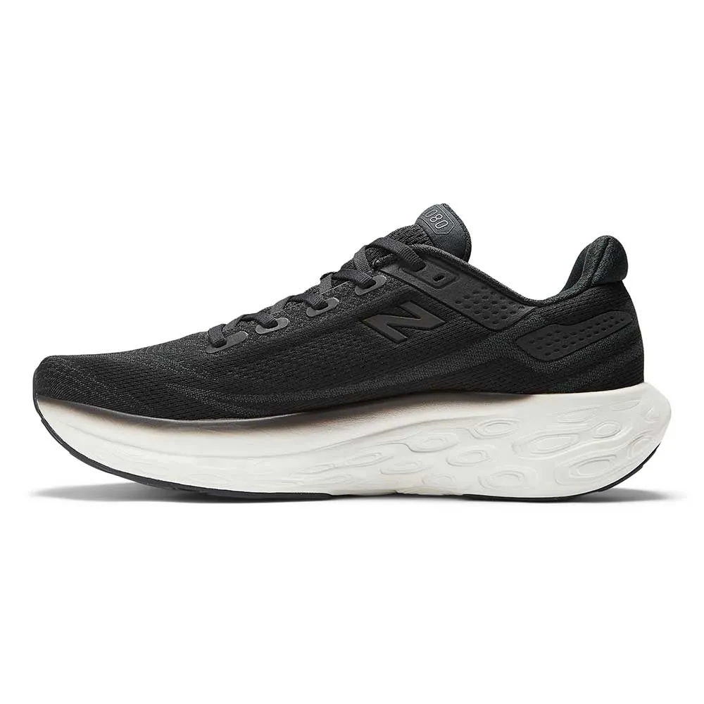 Men's Fresh Foam X 1080v13 Running Shoe - Black/White- Wide (2E)