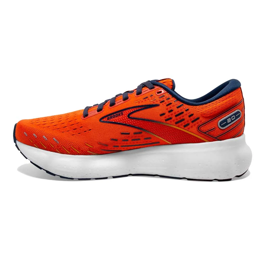 Men's Glycerin 20 Running Shoe- Orange/Titan/Flame- Regular (D)