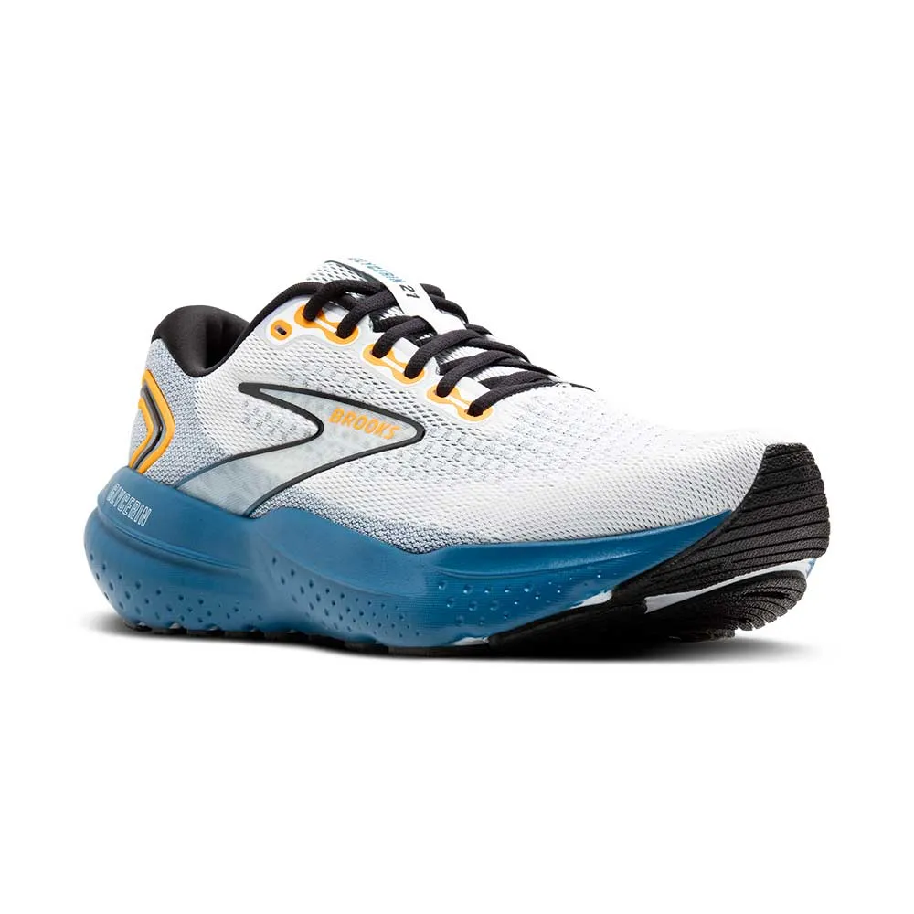 Men's Glycerin 21 Running Shoe - White/Sapphire/Orange - Regular (D)