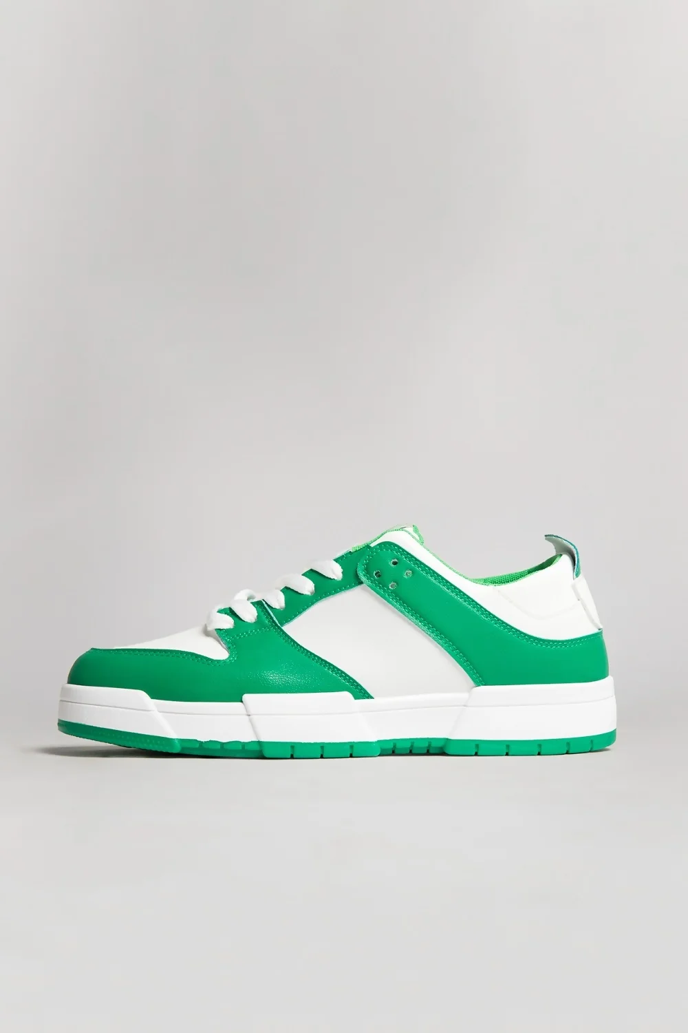 Mens Green Colour Block Chunky Trainers
