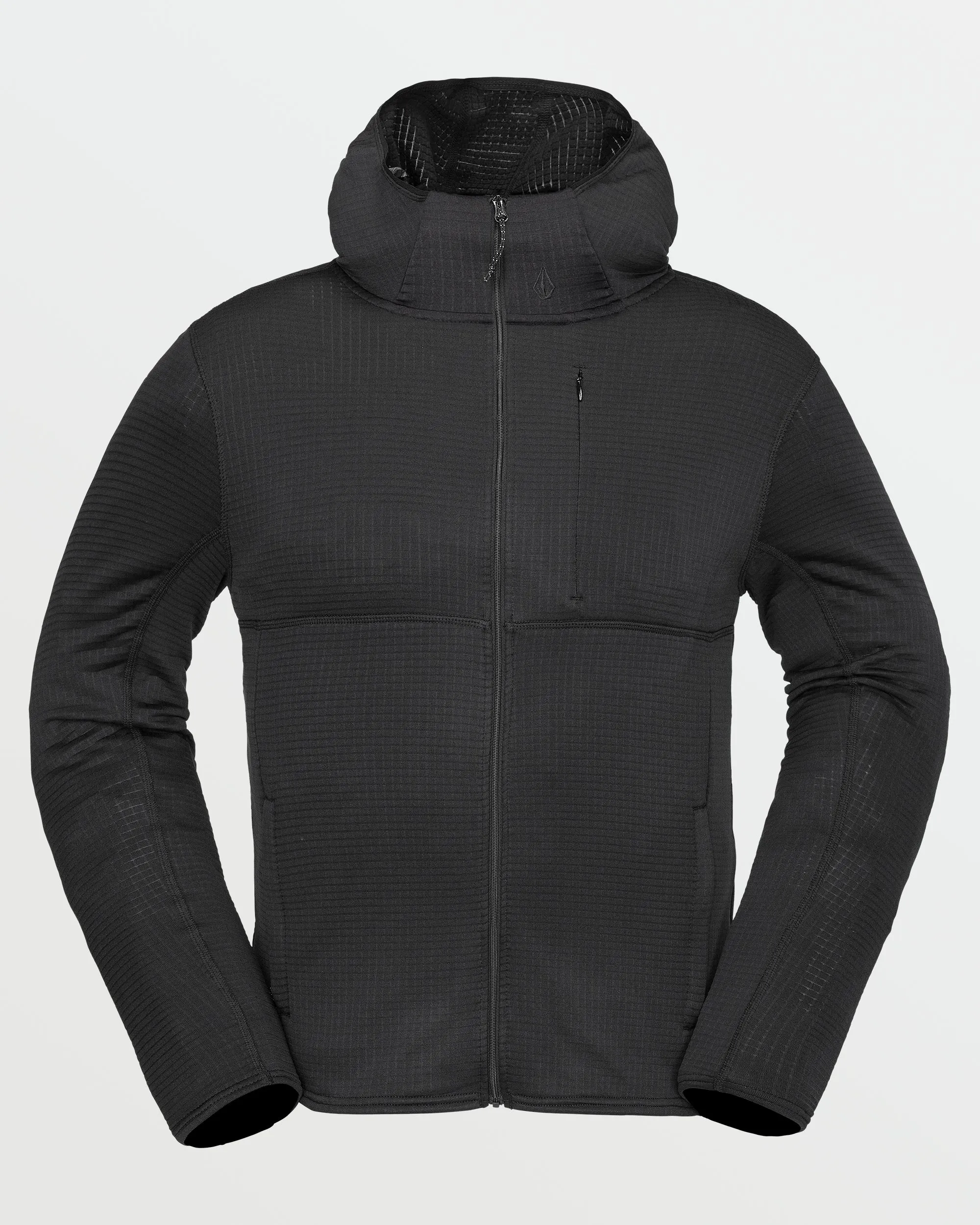 Mens Gridlock Full Zip Fleece - Black