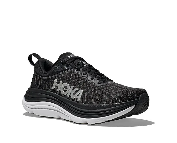 Mens Hoka Gaviota 5 Wide in Black/White