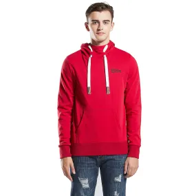 Men's  hooded Sweatshirt with High Neck Tunnel in cotton