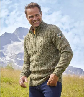 Men's Mottled Green Jumper 