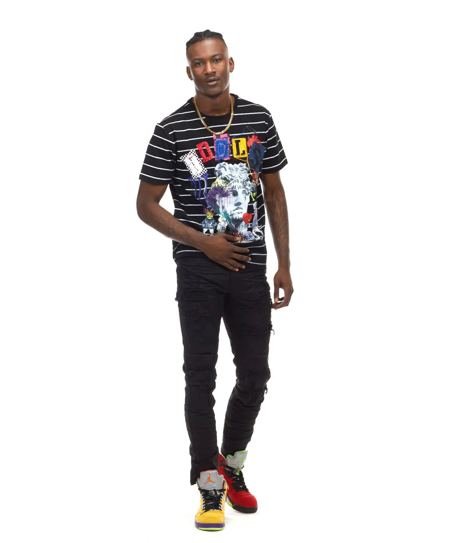 Men's Smoke Rise Rip and Repair Jeans Jet Black
