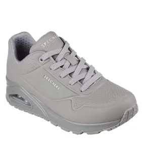 Mens uno stand on air lace up trainers light grey Skechers