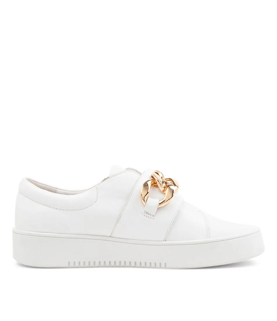 MIDAS Laia White Leather Sneakers Ws
