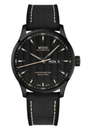 MIDO – M038.431.37.051.00 Multifort Chronometer Silicon Silicone / black dial 
