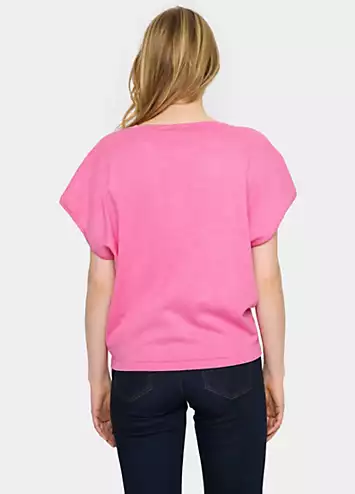 Mila Short Sleeve Round Neck Pullover by Saint Tropez | Look Again