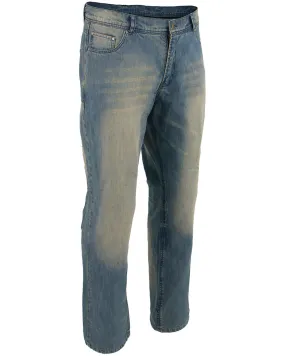 Milwaukee Leather Men's 32" Denim Jeans Reinforced With Aramid - Big