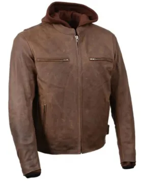 Milwaukee Leather Men's Scoundrel Vintage Crazy Horse Leather Jacket