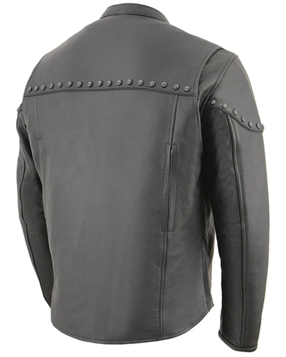Milwaukee Leather Men's The Skelly Racer Leather Motorcycle Jacket - 5X