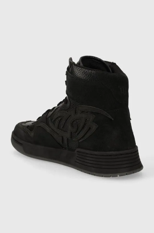 MISBHV leather trainers Court black color 3022BW409