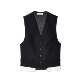 Miu Miu - Women's Pinstripe Vest - (Blue)