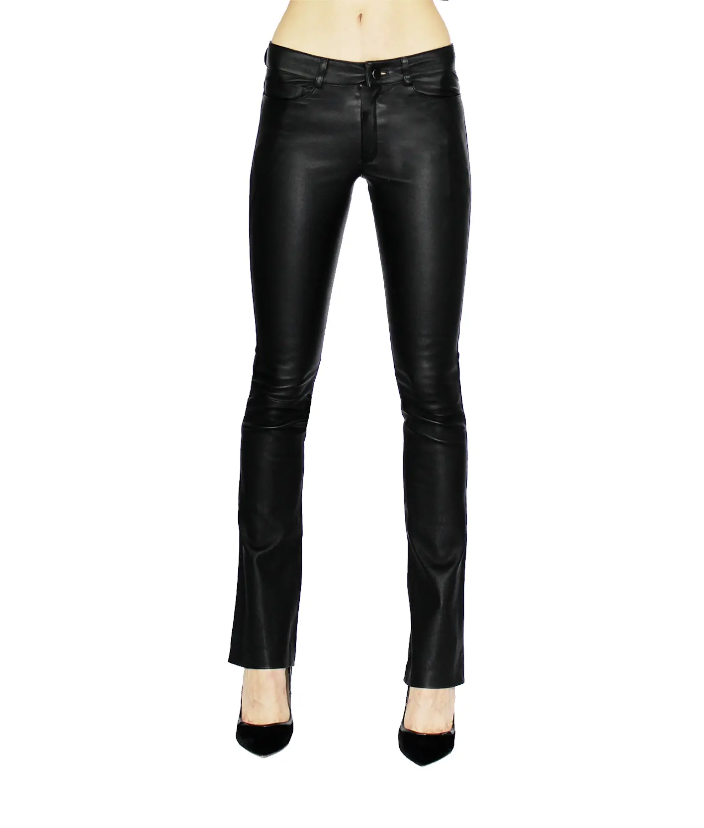 --MLML women’s donna leather flared jeans-