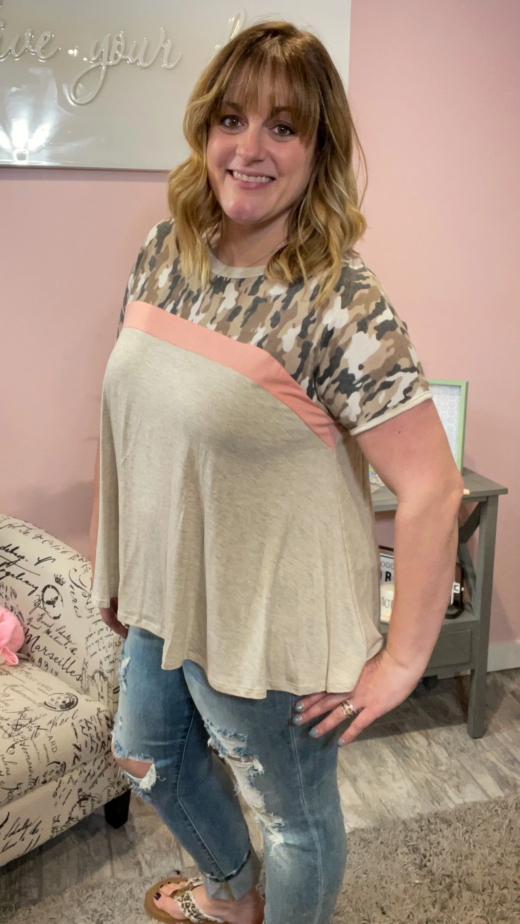 Mocha Camo Swing Tunic