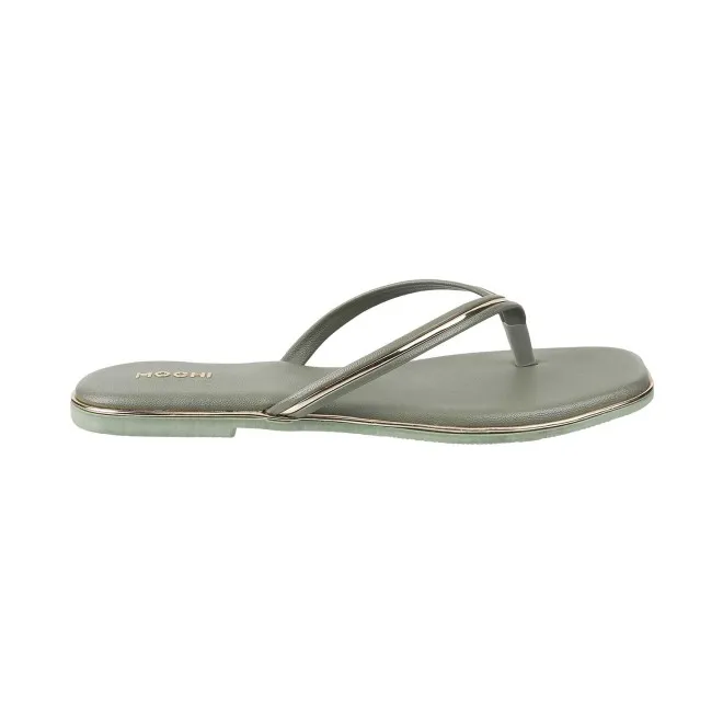 Mochi Women Green Casual Slippers