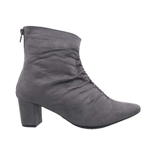 Mochi Women Grey Party Boots