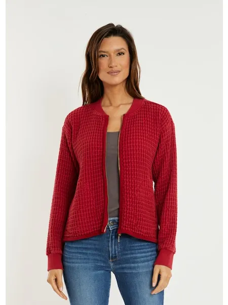 Mododoc 44E-10496 L/S Double Zipped Hi-Lo Jacket