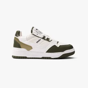 MoEa Vegan Sneakers White Green - Gen2 - Cactus Leather