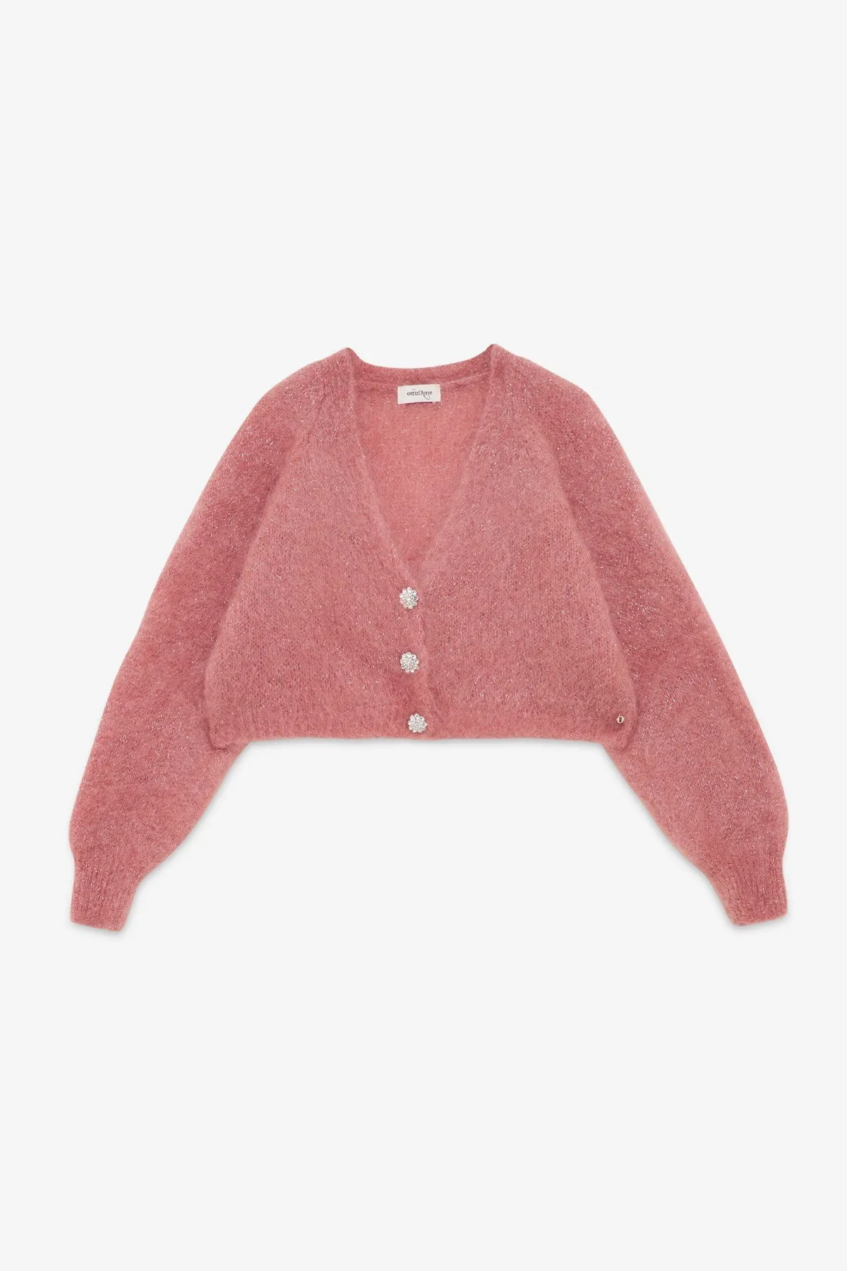 Mohair blend fluffy cardigan