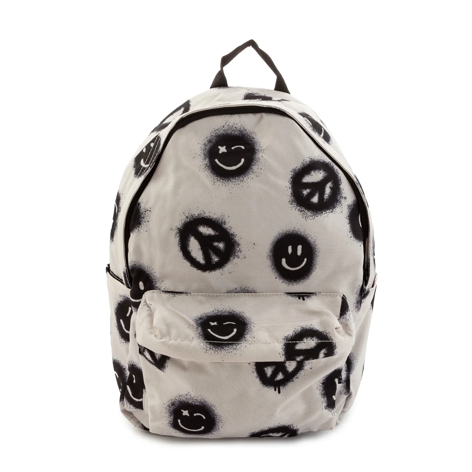 Molo Black And White Peace Smile Unisex Backpack