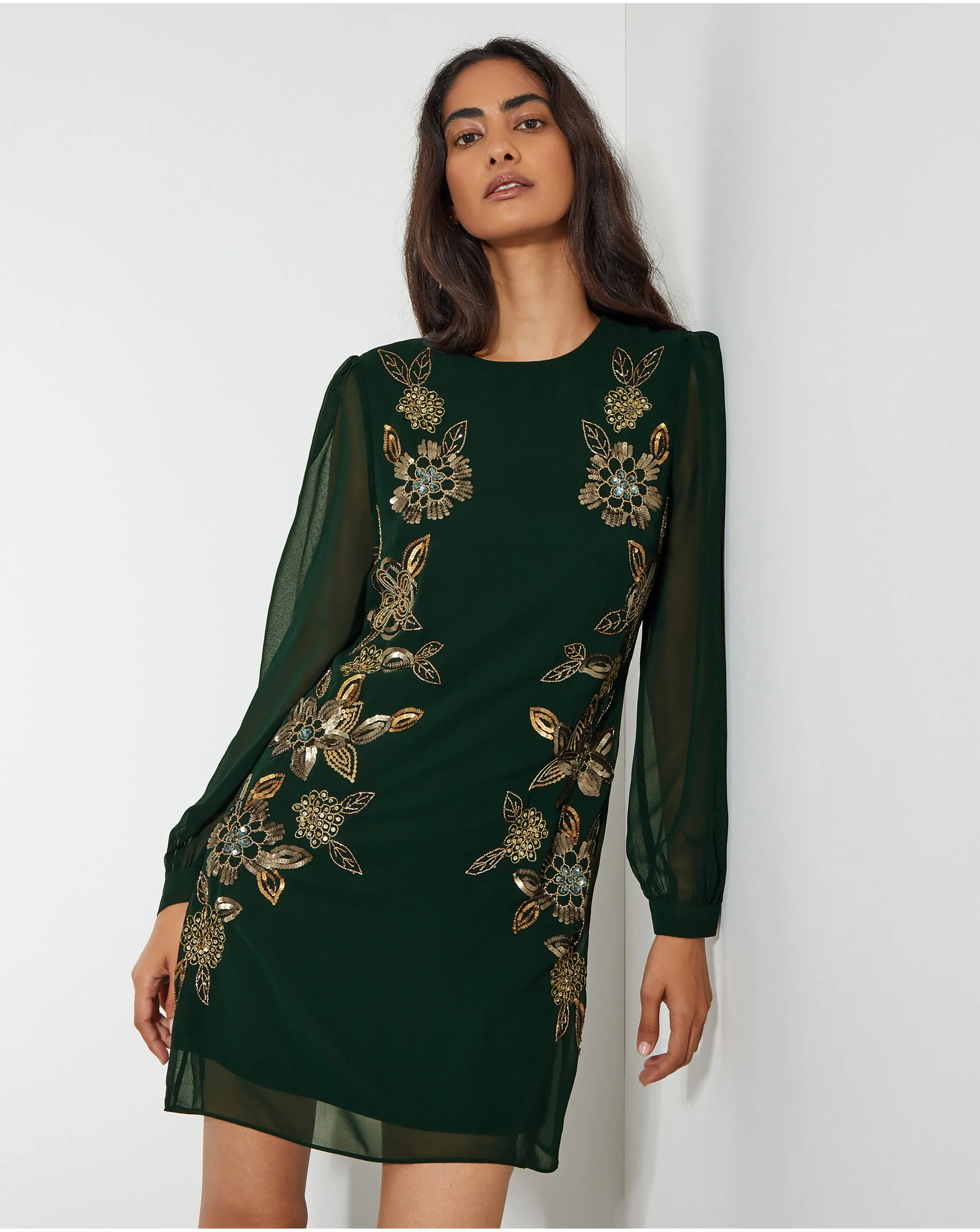 Monsoon Emma Embellished Tunic Dress | Simply Be