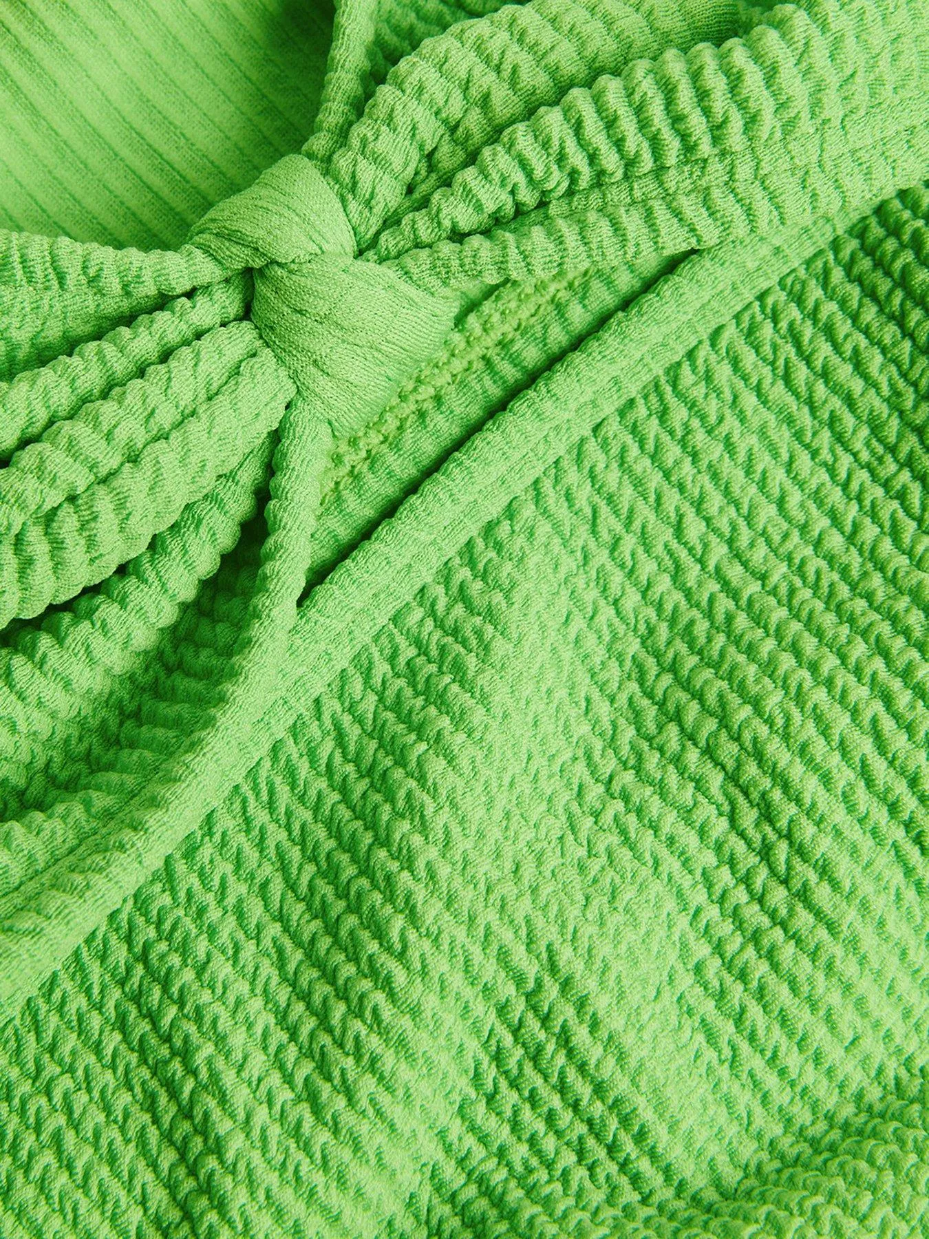 Monsoon Girls Tie Bow Texture Bikini - Green