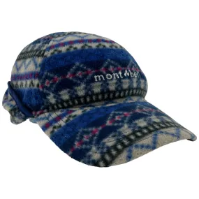 Montbell Ear Flap Hat Mixed Pattern Fleece Hat M 00s Vintage | Second Wave Vintage