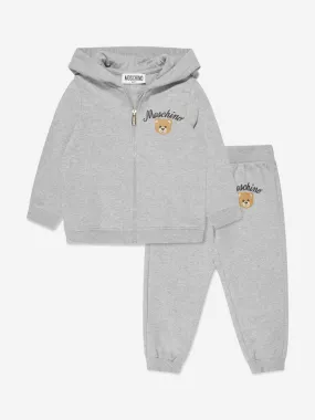 Moschino Baby Teddy Logo Tracksuit in Grey