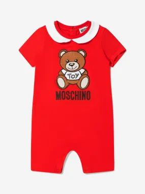 Moschino Baby Unisex Cotton Teddy Toy Romper In A Gift Box