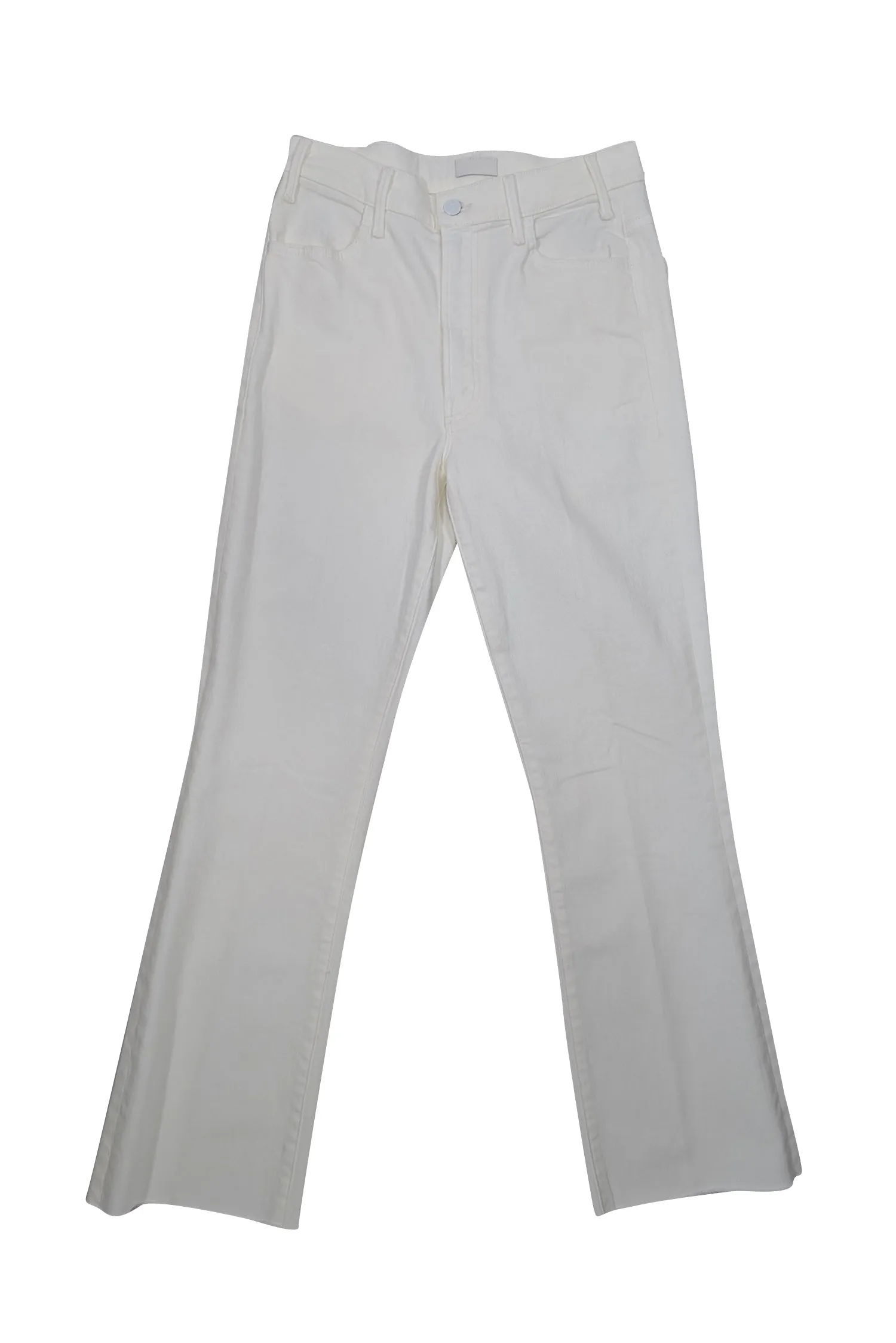 MOTHER - White Ankle Fray Jeans Sz 10