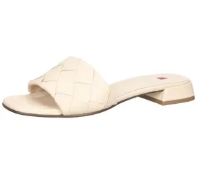 Mules de mujer högl con tiras y diseño trenzado sandalias de piel auténtica 3-10 1520 1100 beige