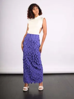 Multi Rectangle Skirt - Purple