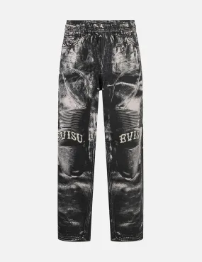 Multi-replicate Print Wide-leg Biker Pants