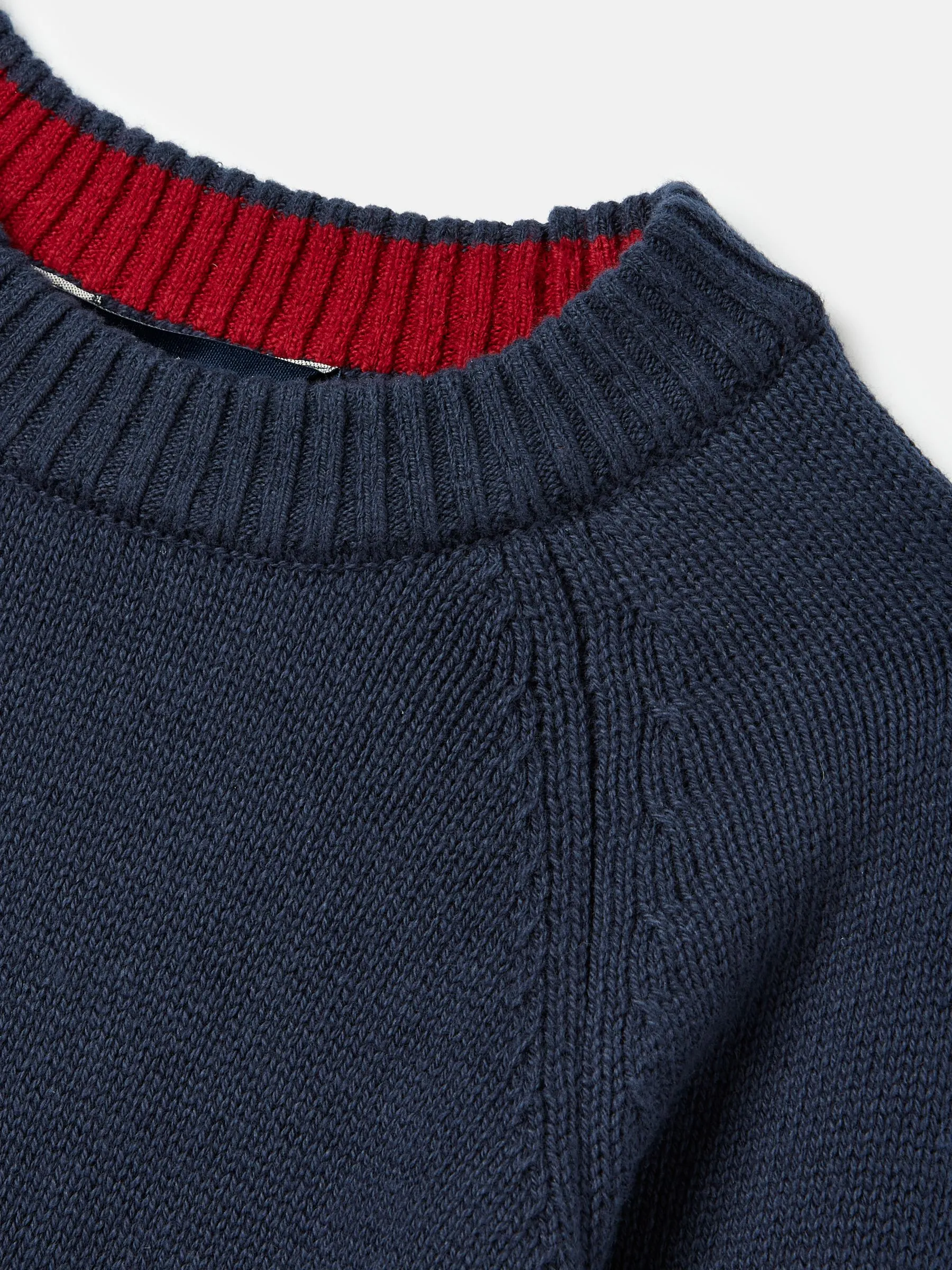 Navy Blue Festive Knitted Jumper