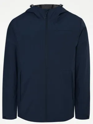 Navy Lightweight Hooded Jacket | Men | George at ASDA