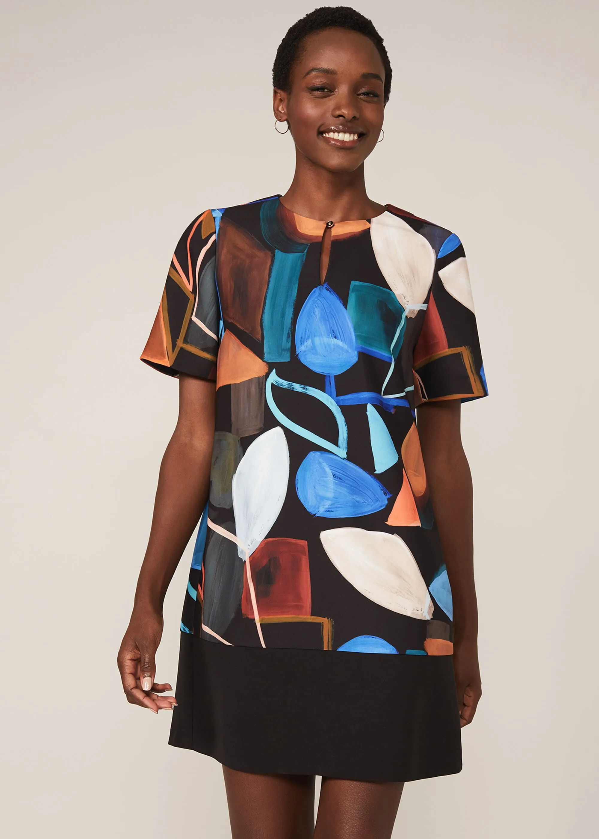 Nemi Shape Print Tunic Dress