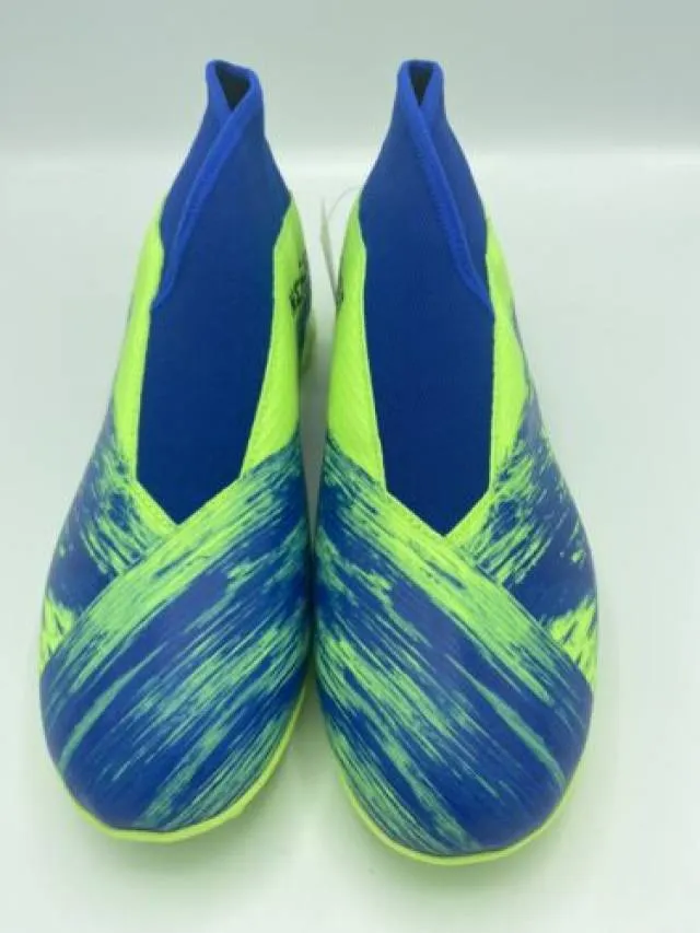 New adidas nemeziz 19.3 laceless tf turf soccer uniforia blue men sz 12 fv3986