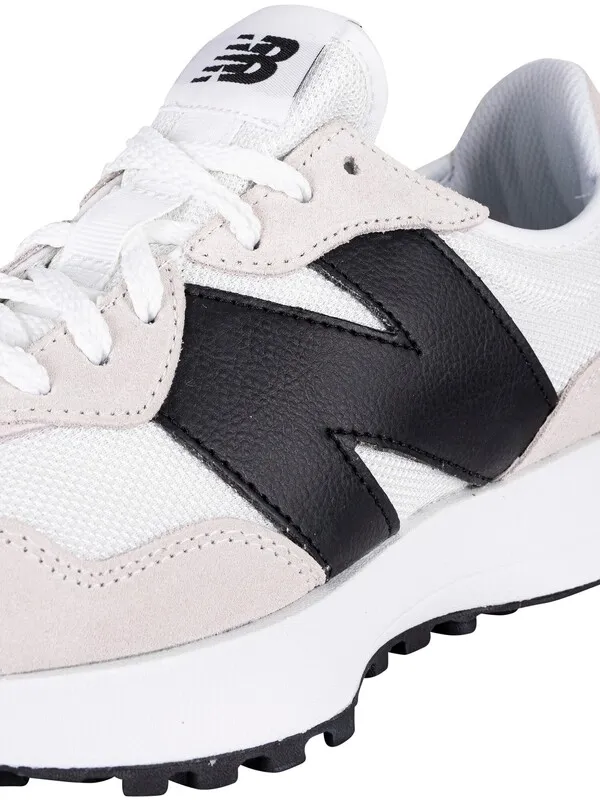 New Balance 327 Suede Trainers - White/Black