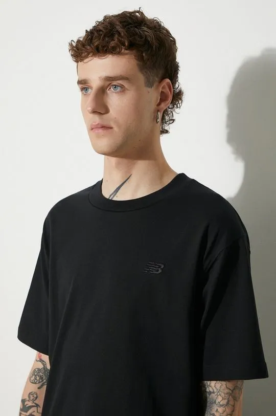 New Balance cotton t-shirt men’s black color