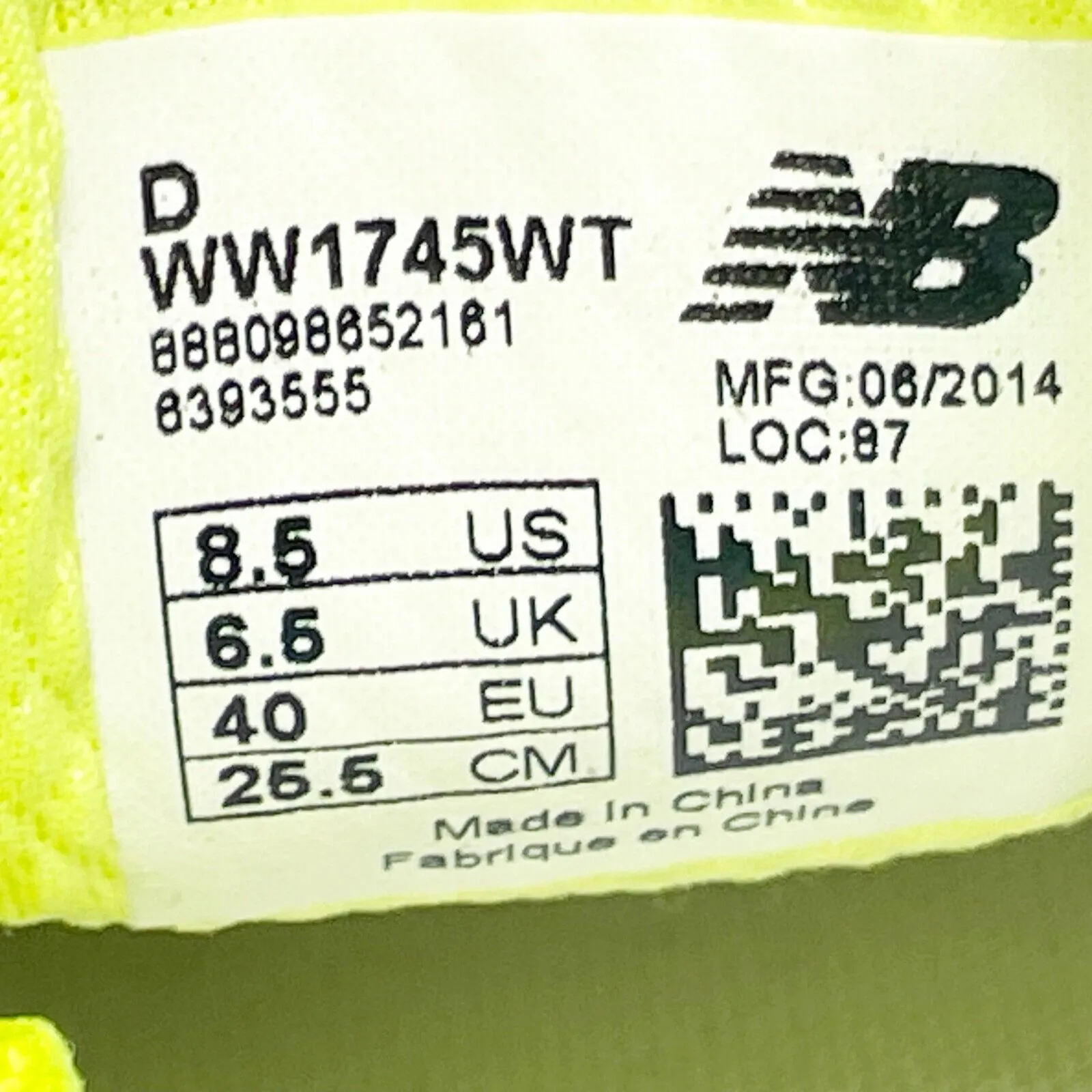New Balance Womens 1745 WW1745WT White Running Shoes Sneakers Size 8.5 D