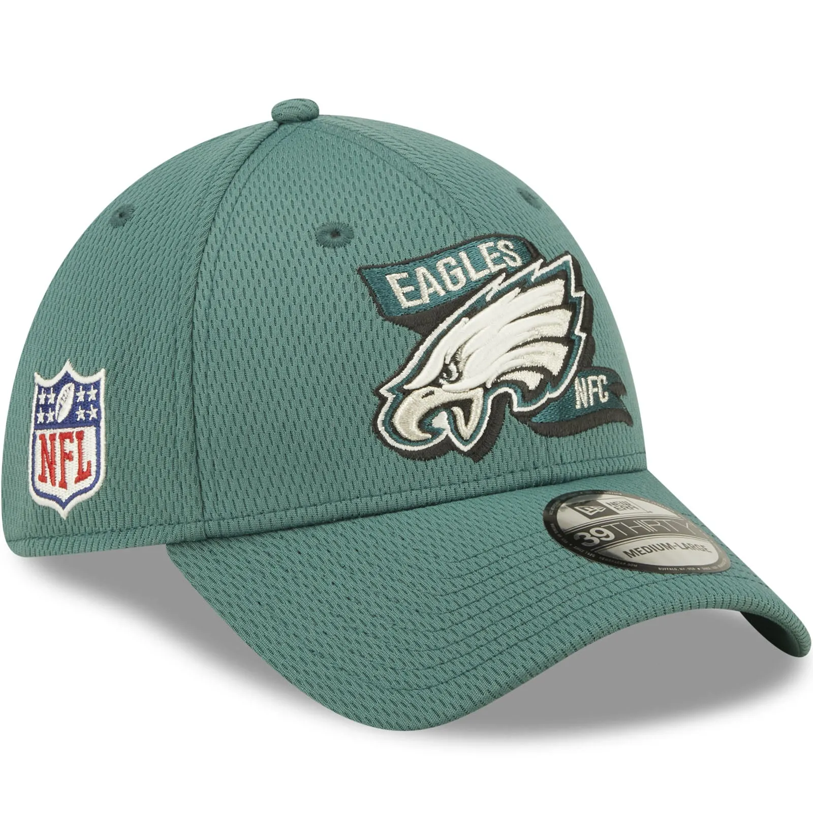 New Era Philadelphia Eagles NFL 39THIRTY Sideline Coach 2022 Baseball Cap Green