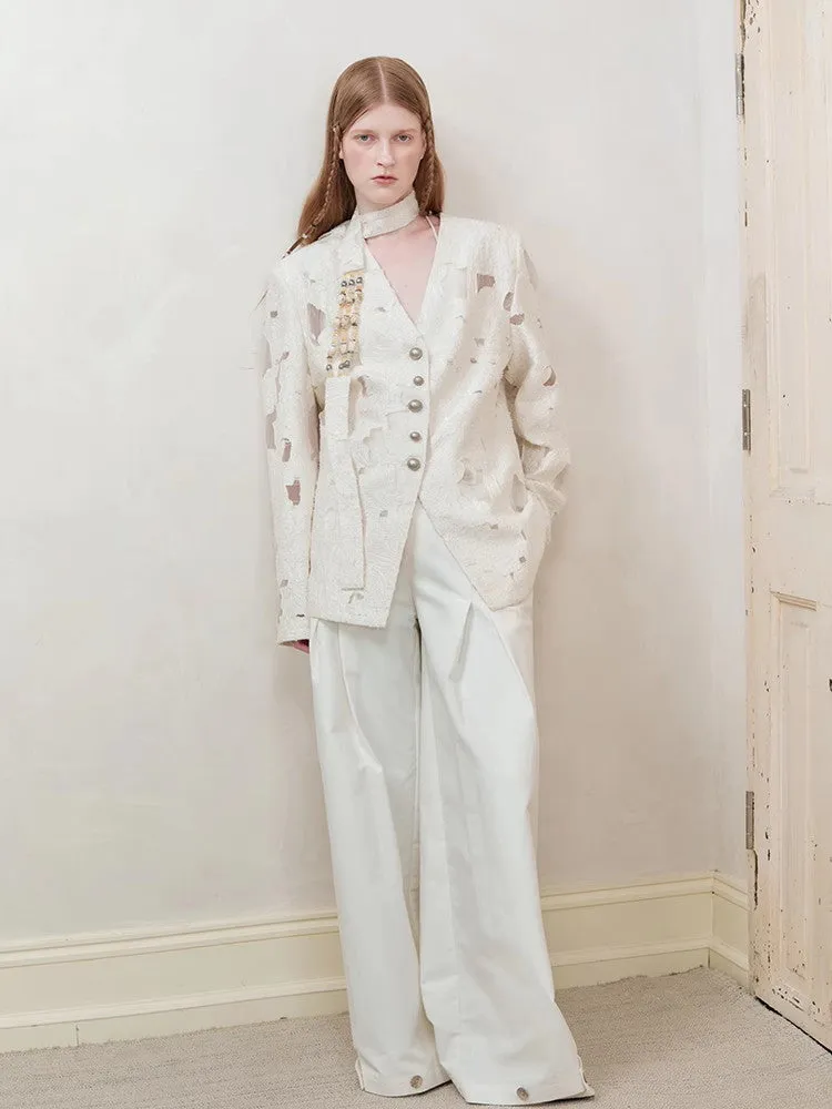 Nichi Sheer Speckled Oversize Beads Jacket
